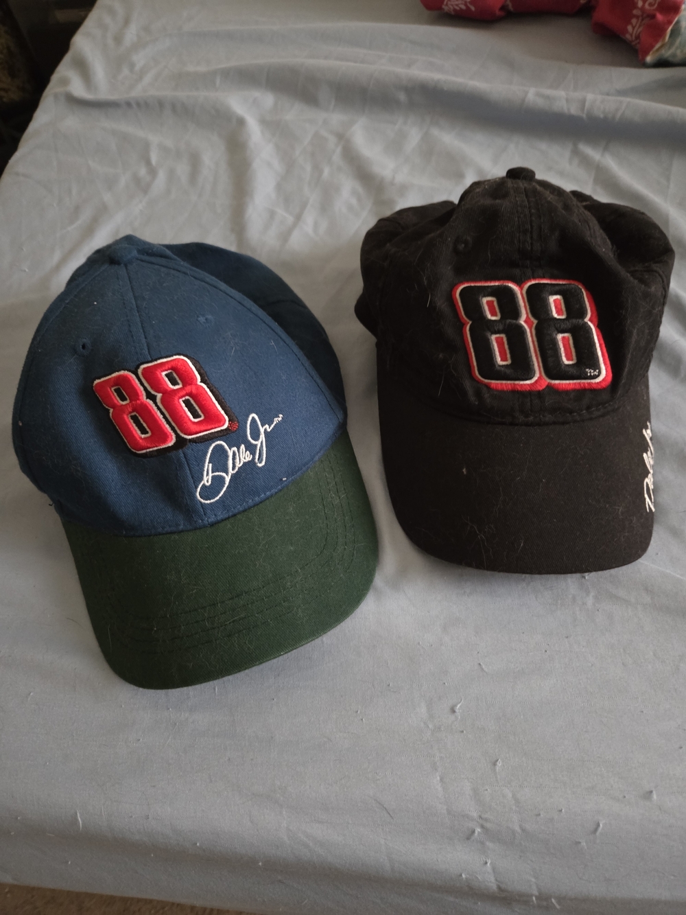 Dale Earnhardt Jr. '88 Baseball Cap - Blue/Green and Black Options Bundle 2 Hats